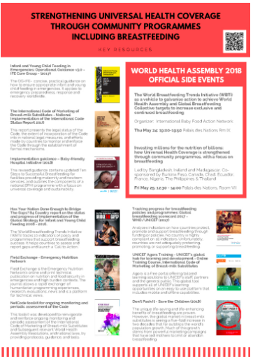 IYCF Resource Handout WHA71