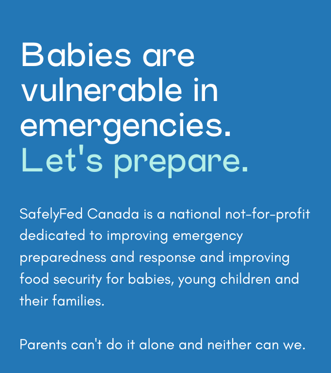 Babies are vulnerable in emergencies.