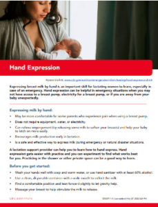 CDC Hand Expression Handout